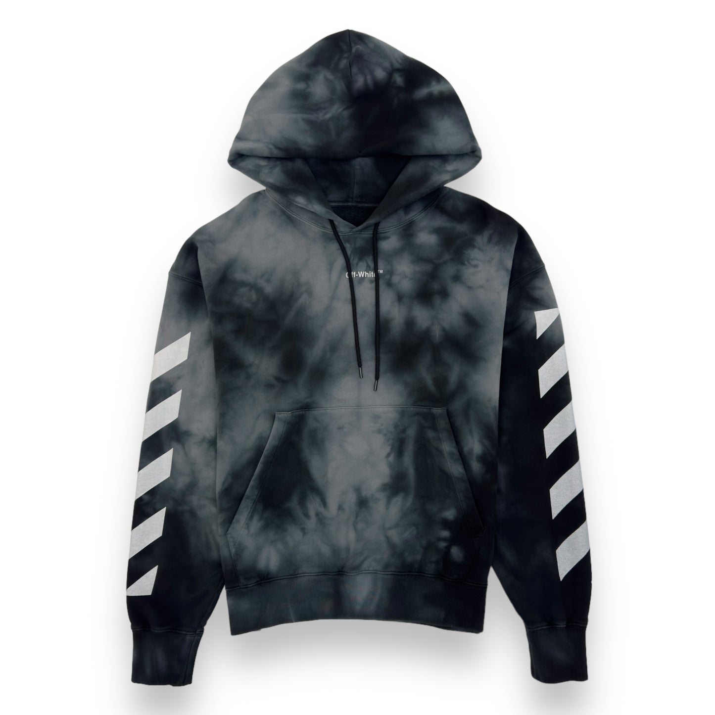 OFF-WHITE TIE-DYE HOODIE GREY L