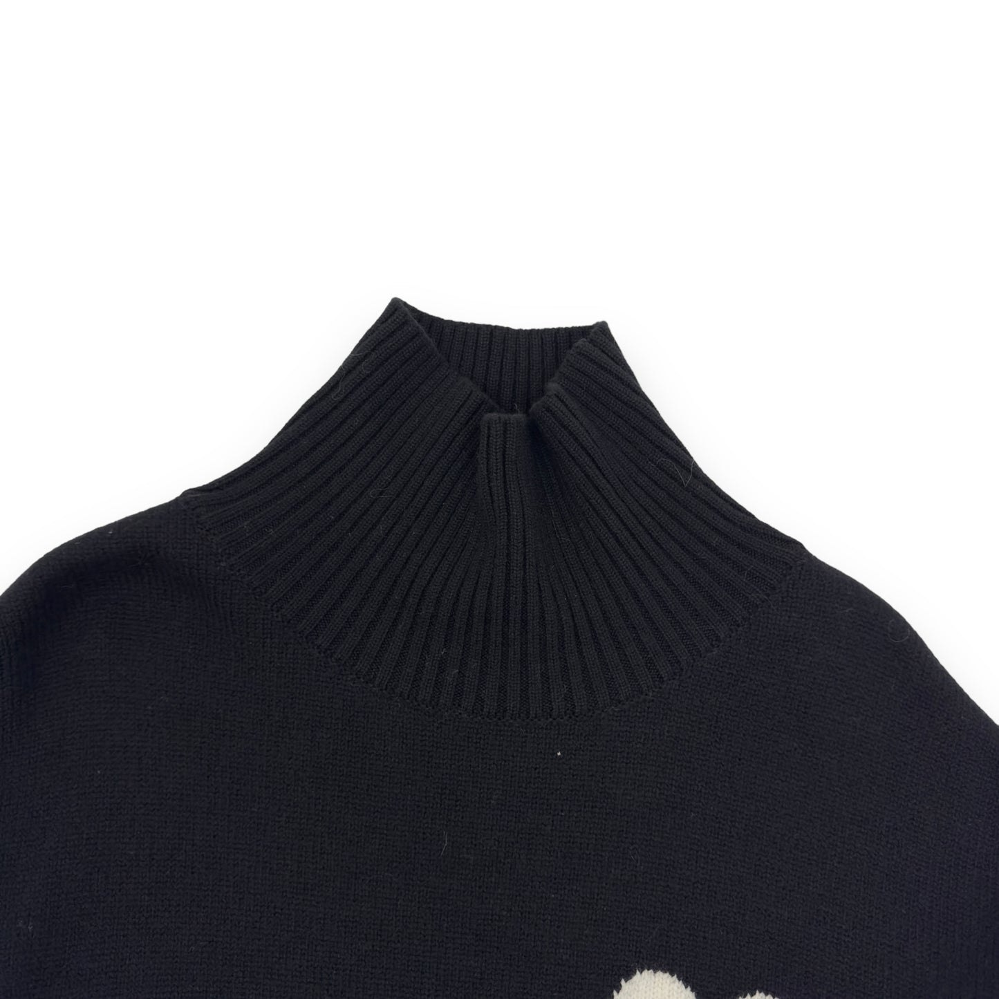 AMI PARIS WOOL LOGO SWEATER BLACK L