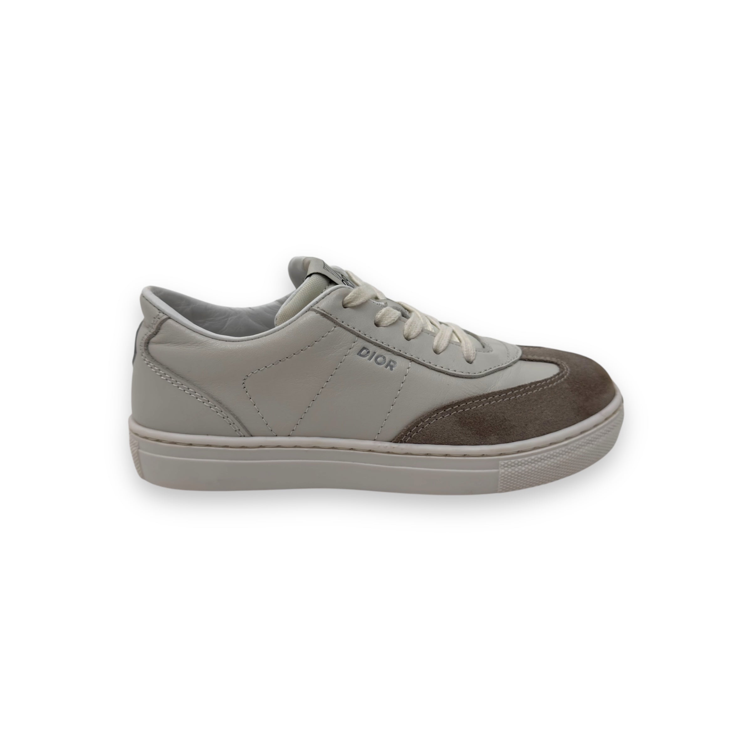 DIOR B101 LEATHER SNEAKER CREAM GREIGE UK11K