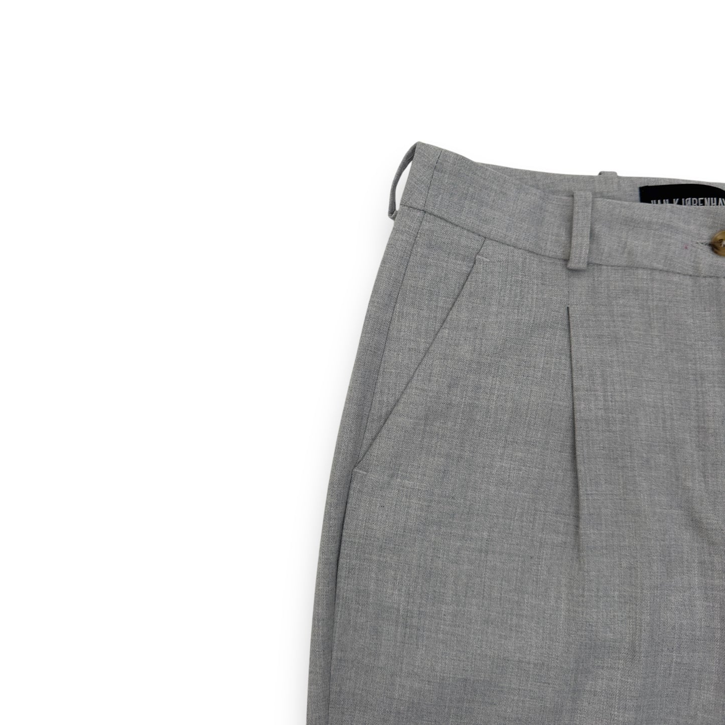 HAN KJØBENHAVN STRAIGHT-LEG TROUSERS GREY W26”