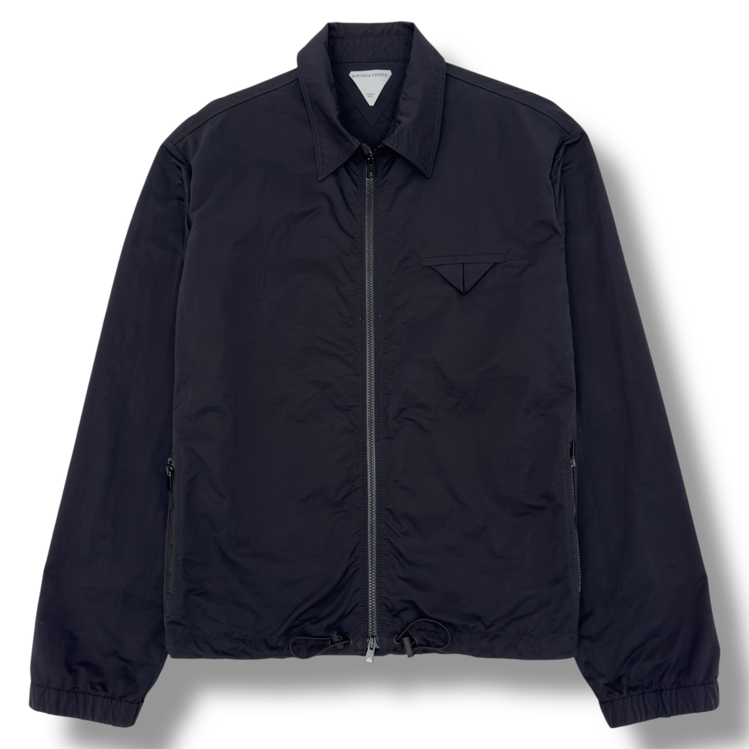 BOTTEGA VENETA NYLON ZIP-UP JACKET BLACK XL