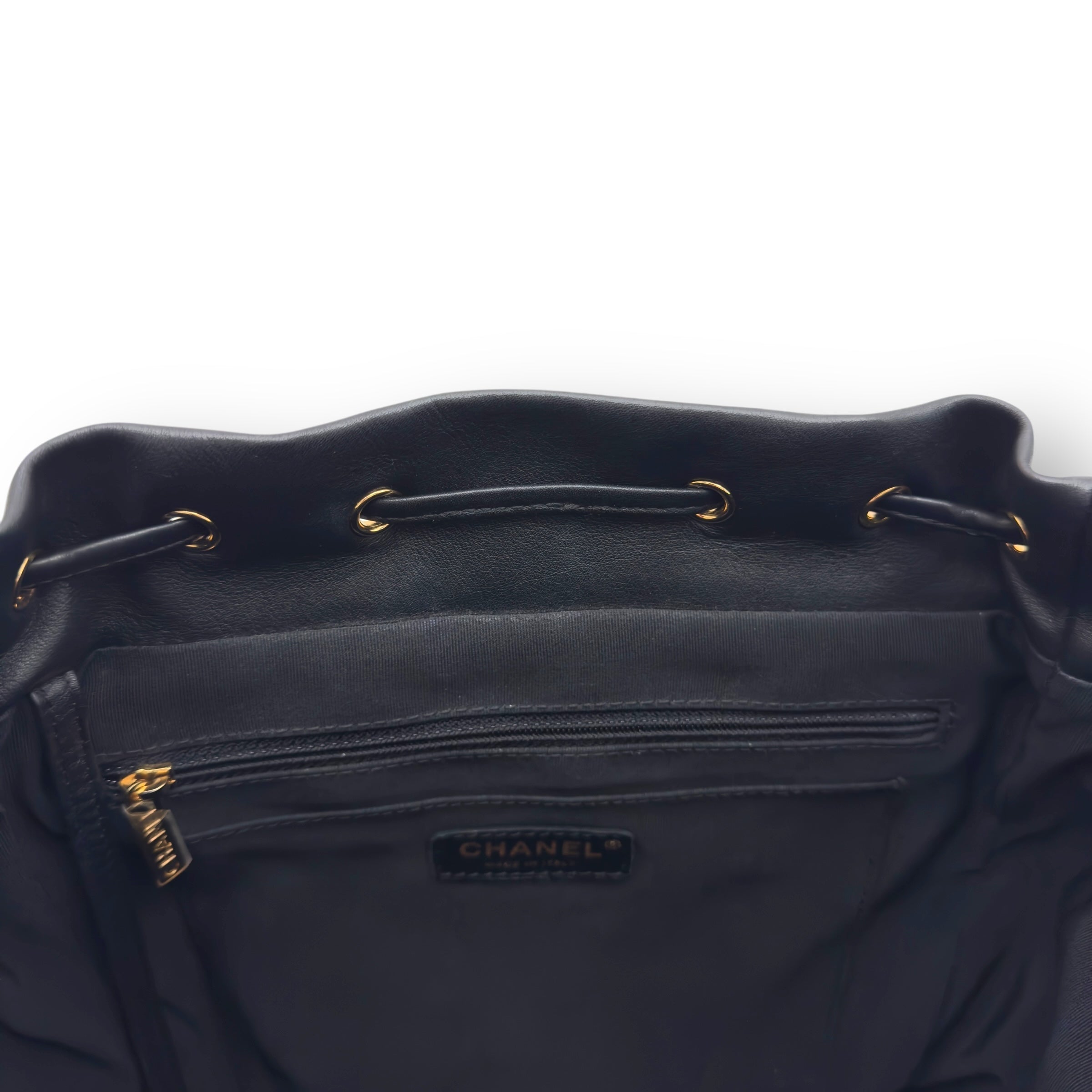 CHANEL URBAN SPIRT QUILTED CALFSKIN BACKPACK BLACK WITH GOLD HARDWARE M