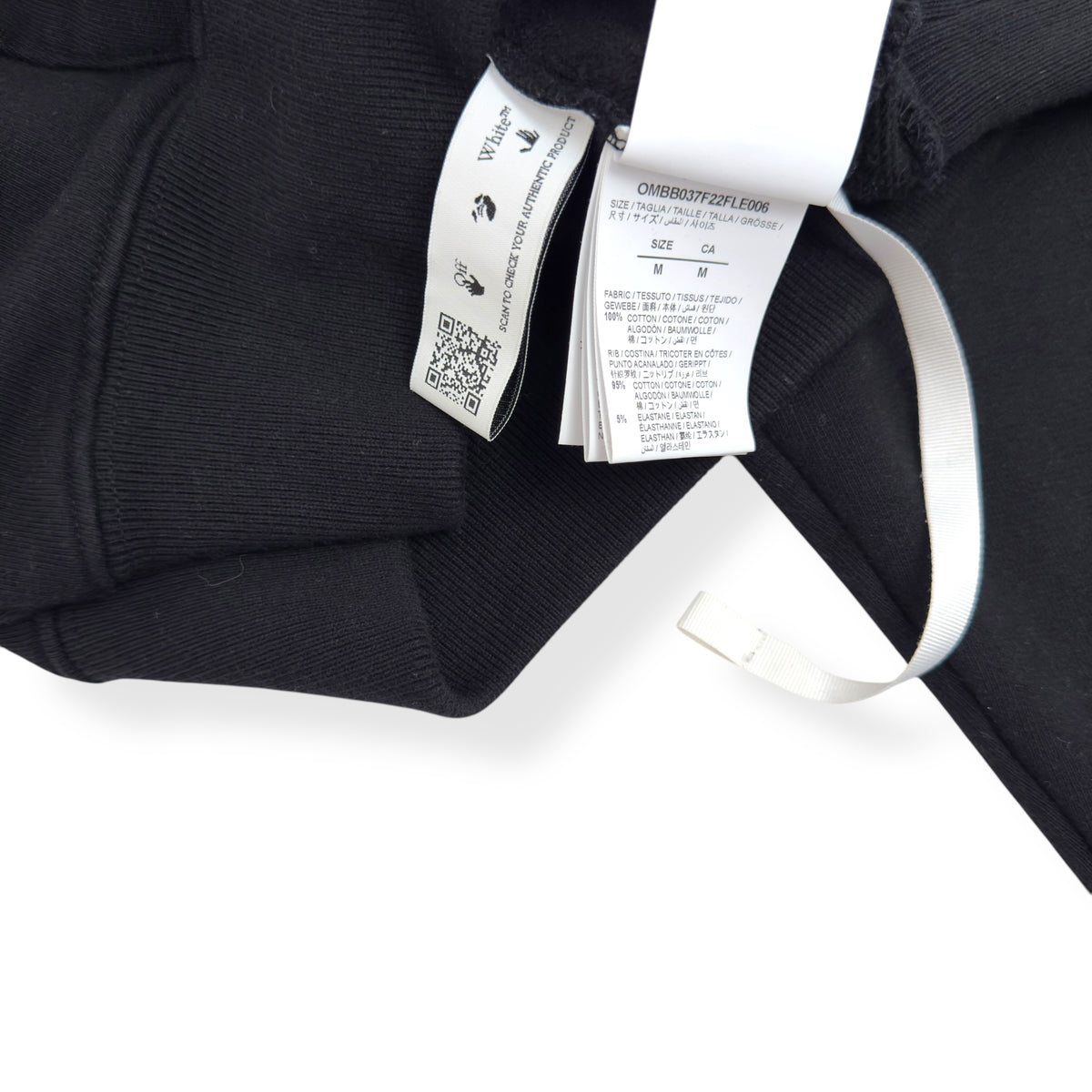 OFF-WHITE CARLOS ARROWS HOODIE BLACK / GREY M