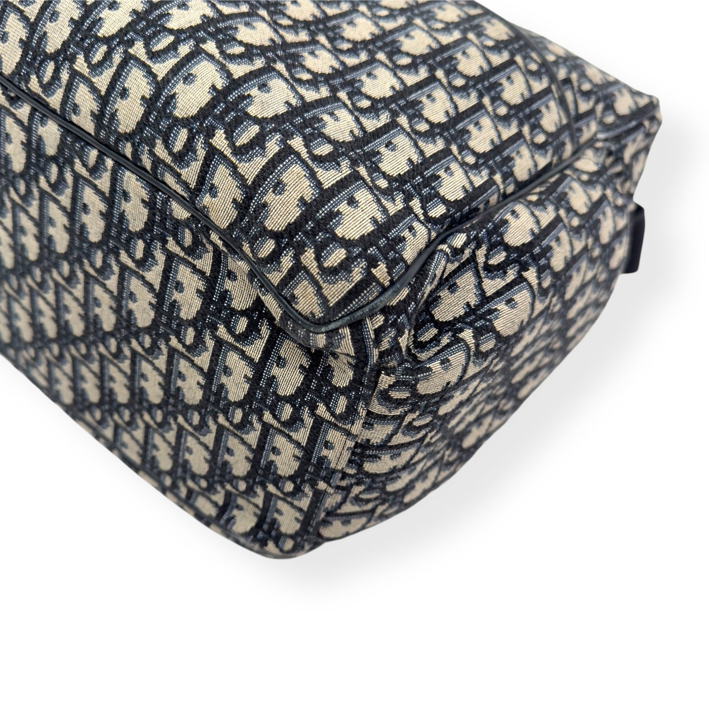 CHRISTIAN DIOR OBLIQUE JACQUARD CHANGING BAG BLACK / BEIGE L
