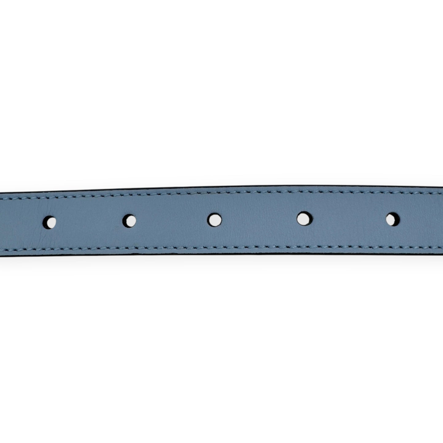 GUCCI GG MARMONT BUCKLE SLIM BELT BLUE / SILVER 70CM