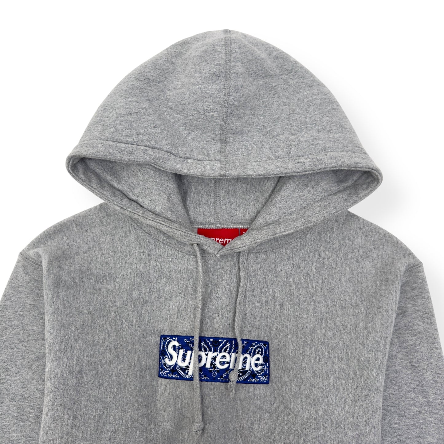 SUPREME BANDANA BOX LOGO HOODIE GREY / BLUE S