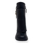 GIVENCHY SHARK LOCK LEATHER HEELED BIKER BOOTS BLACK / SILVER 38 / UK5