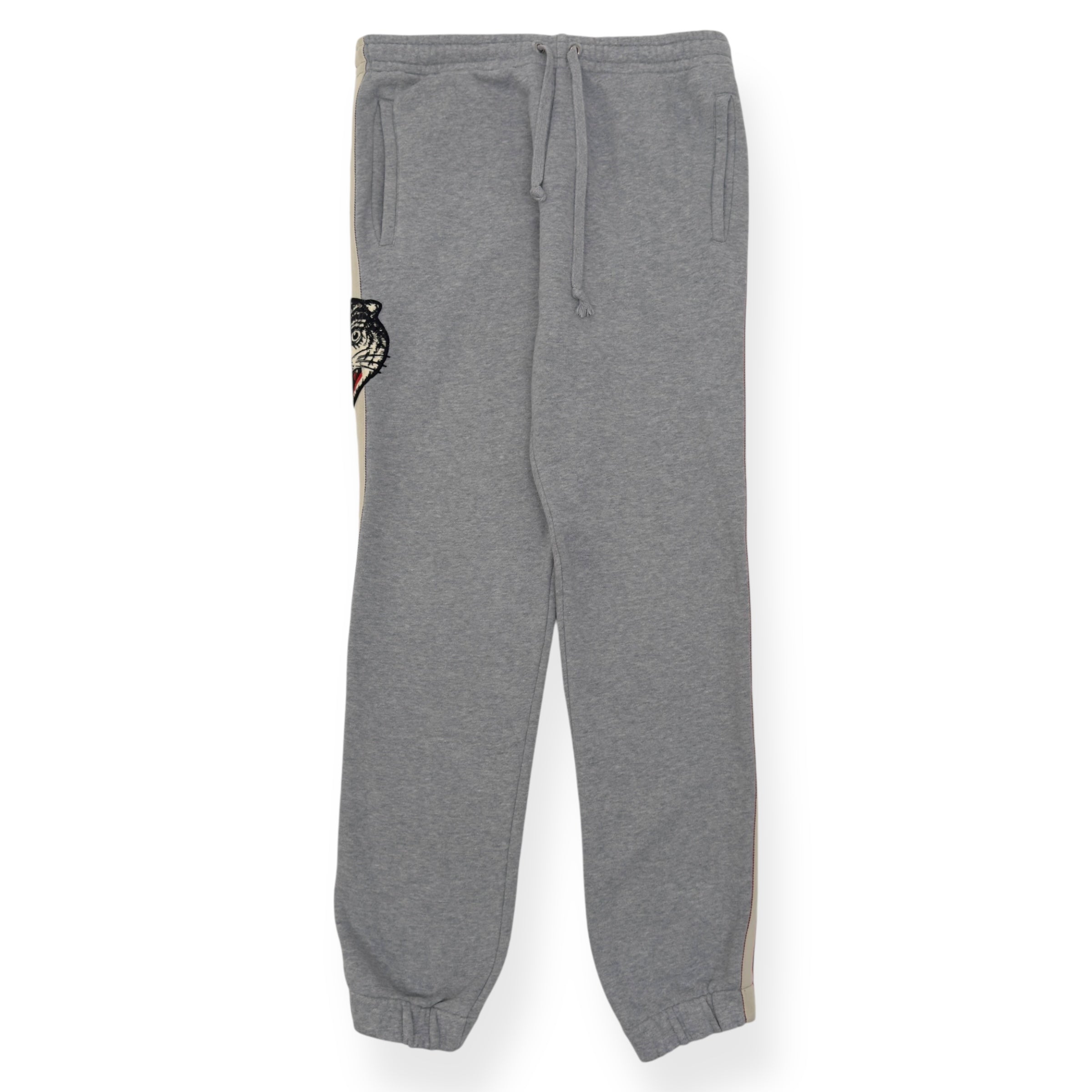 GUCCI COTTON SWEATPANTS GREY / RED M