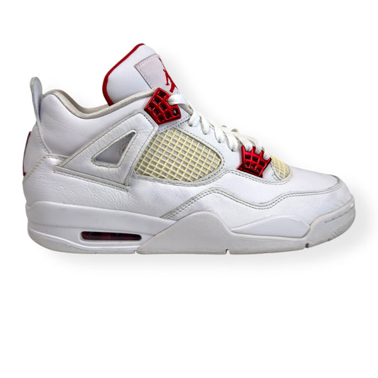 JORDAN 4 RETRO SNEAKER METALLIC RED / WHITE UK9.5