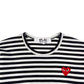 CDG PLAY LONG SLEEVE T-SHIRT BLACK / WHITE L