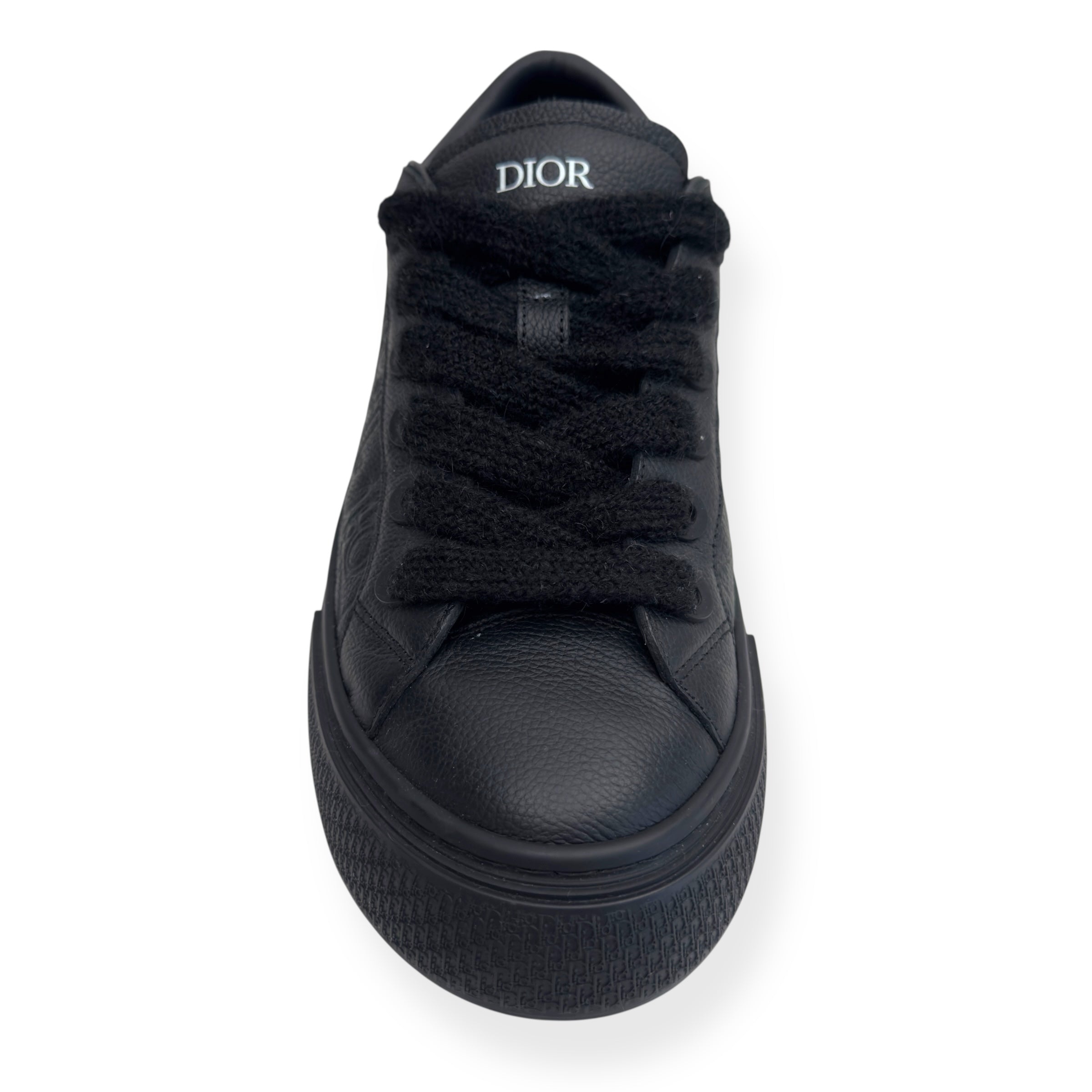 DIOR B33 LEATHER LOW TOP SNEAKER BLACK 44 / UK10