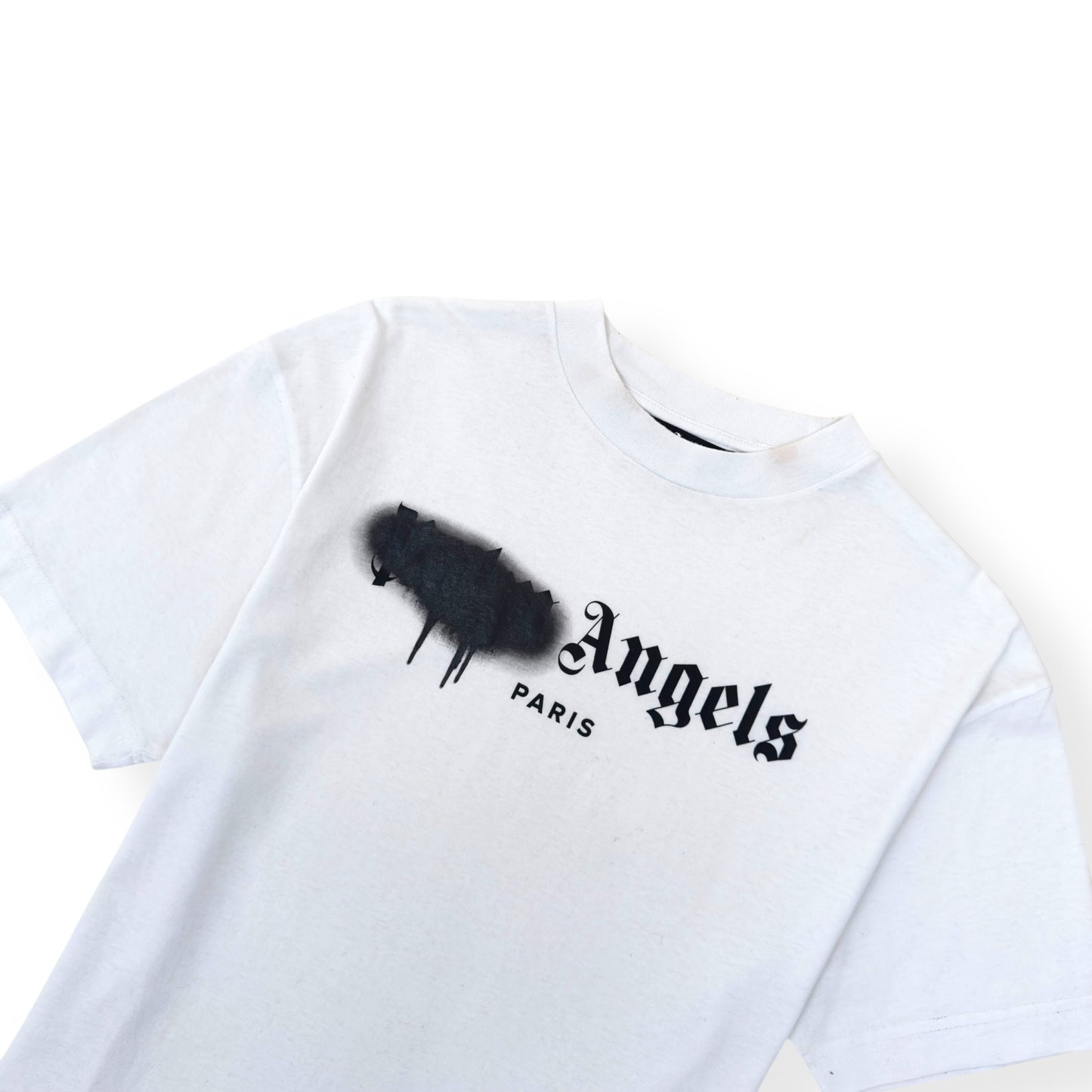 PALM ANGELS SPRAY PAINT T-SHIRT WHITE / BLACK M