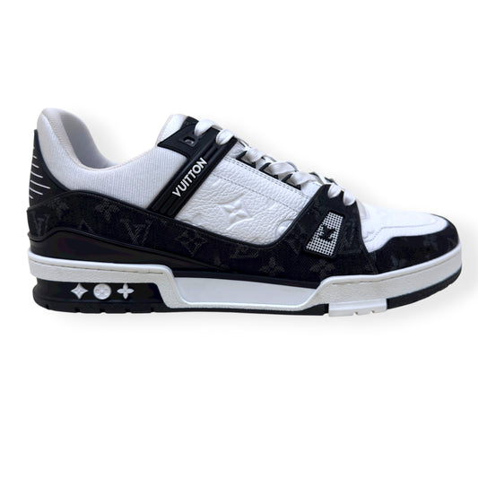 LOUIS VUITTON DENIM LV TRAINER LUXURY BLACK UK11