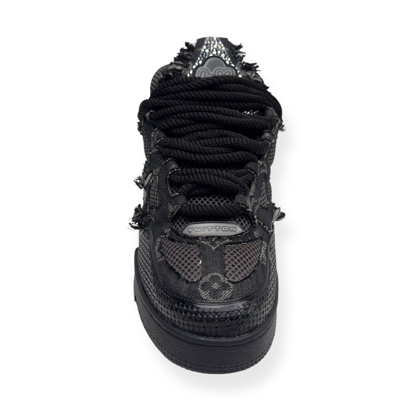 LOUIS VUITTON SWAROVSKI LV SKATE SNEAKER BLACK UK7