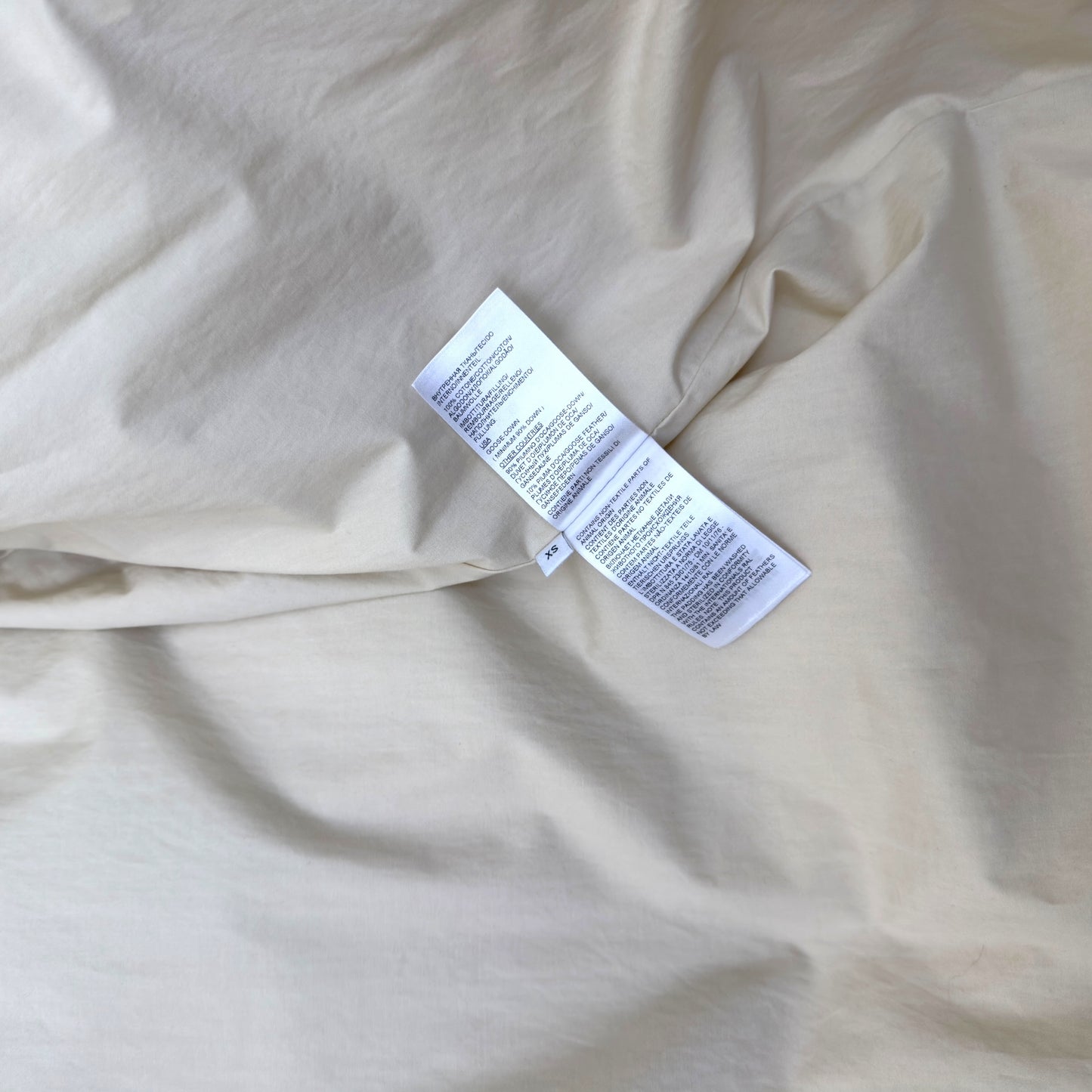 BOTTEGA VENETA COTTON PUFFER JACKET ECRU XS