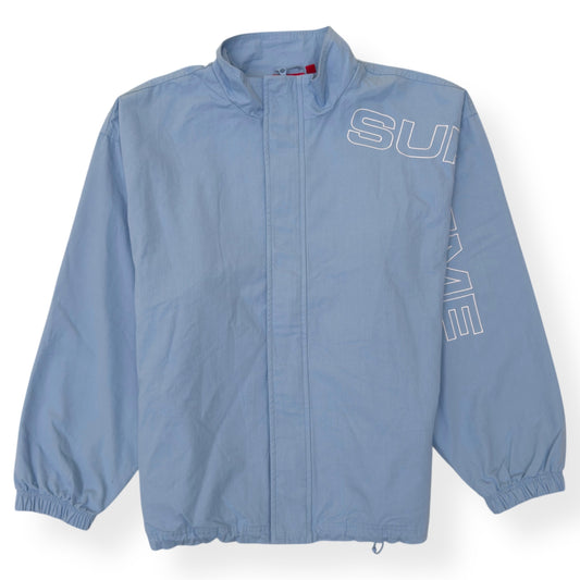 SUPREME SPELLOUT EMBROIDERED RIPSTOP TRACK JACKET BABY BLUE XL