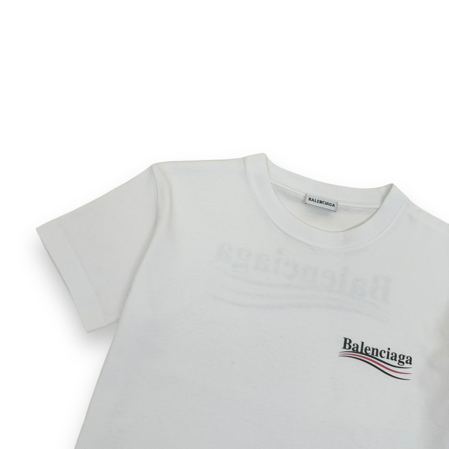 BALENCIAGA POLITICAL LOGO T-SHIRT WHITE L