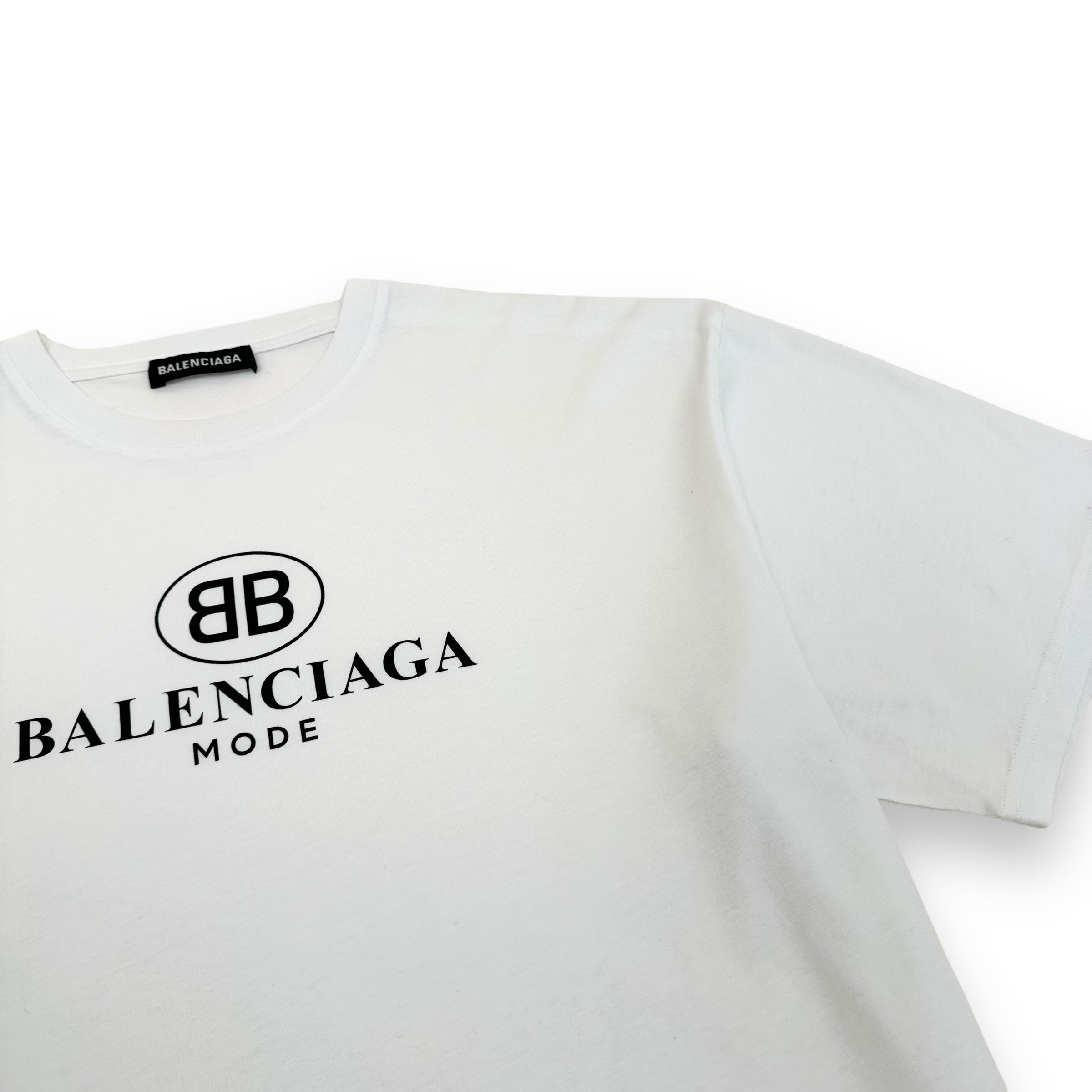 BALENCIAGA BB MODE COTTON T-SHIRT WHITE S