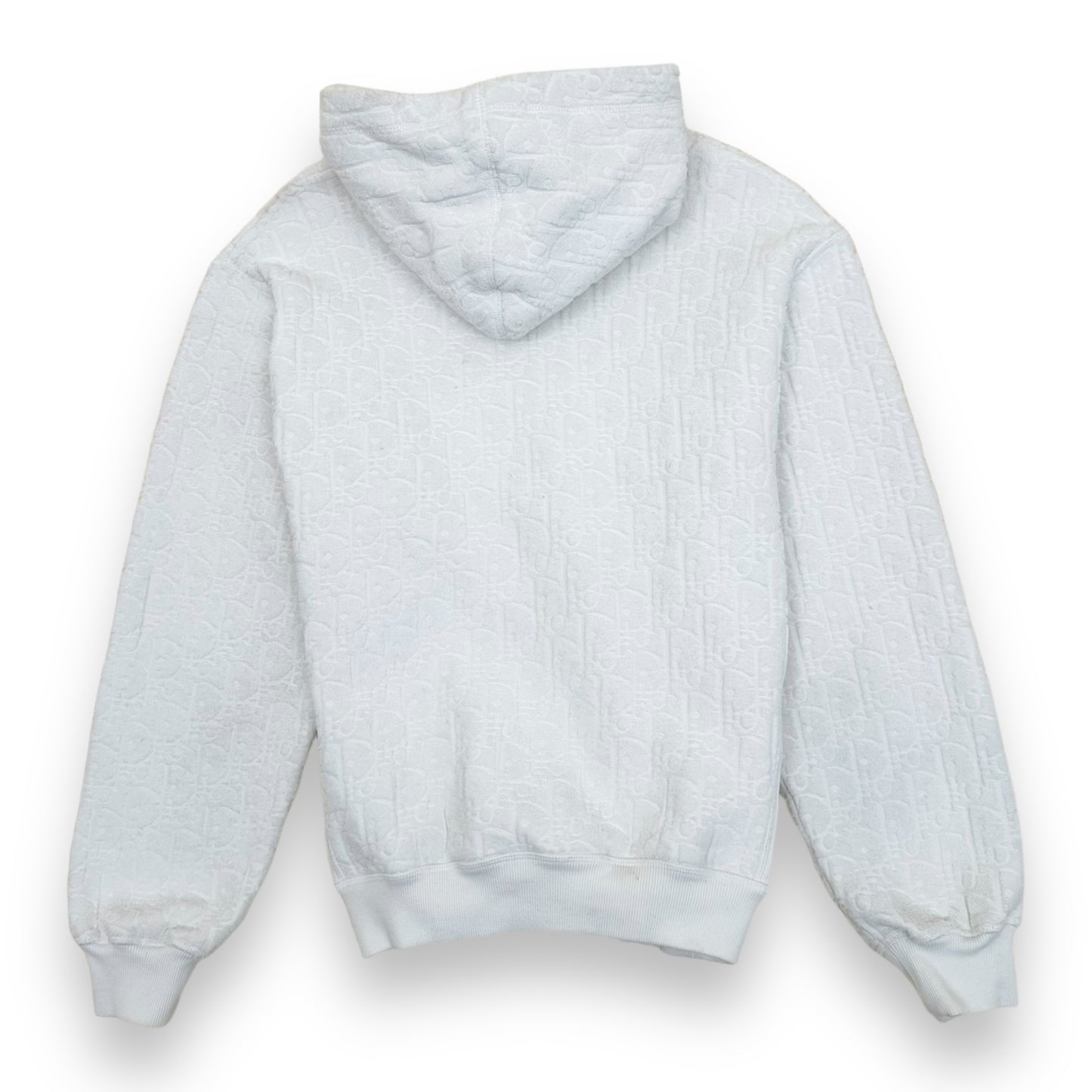 DIOR OBLIQUE RELAXED FIT HOODED SWEATSHIRT WHITE M