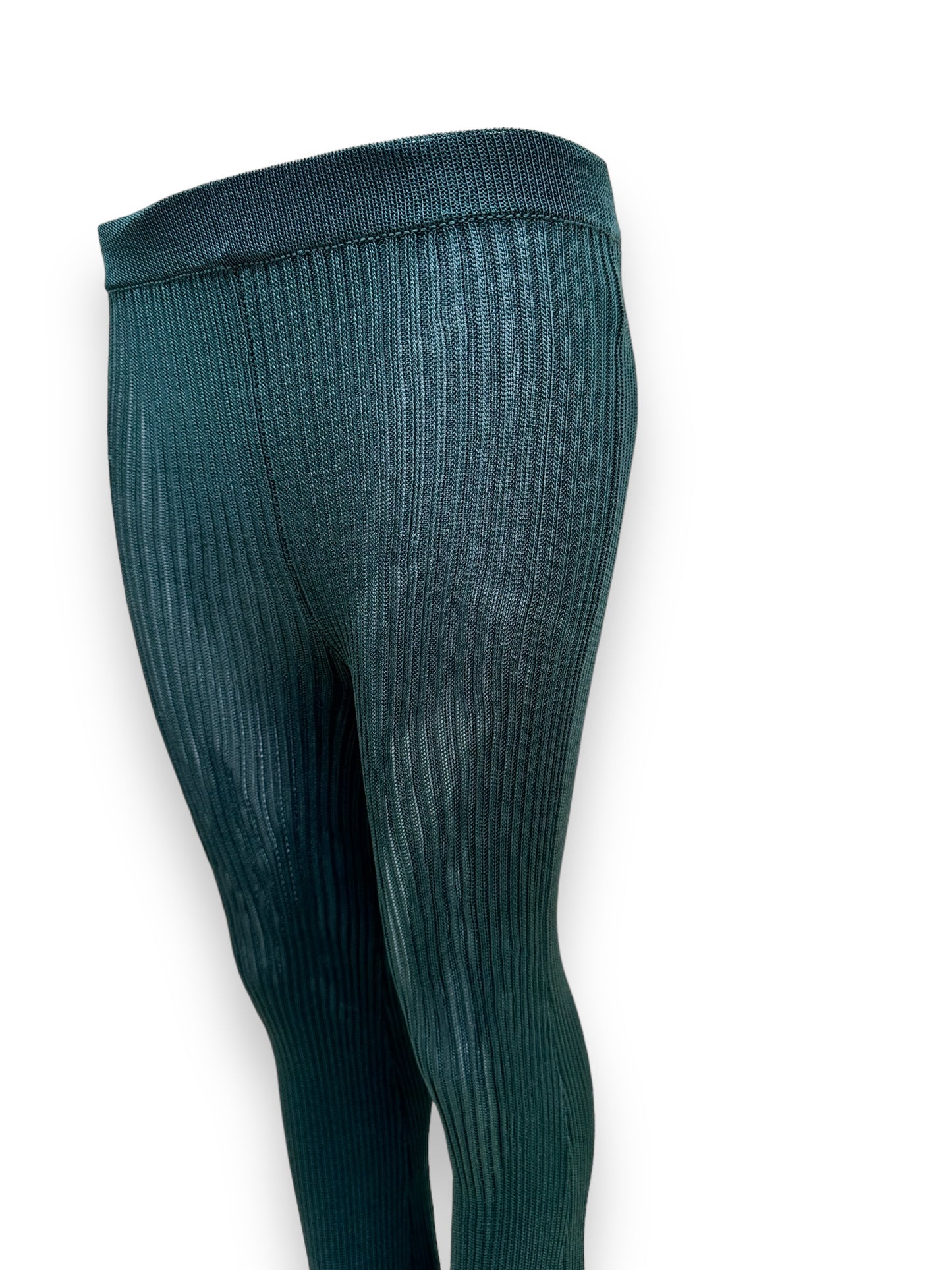 CALLE DEL MAR RIBBED FLARE PANTS GREEN S