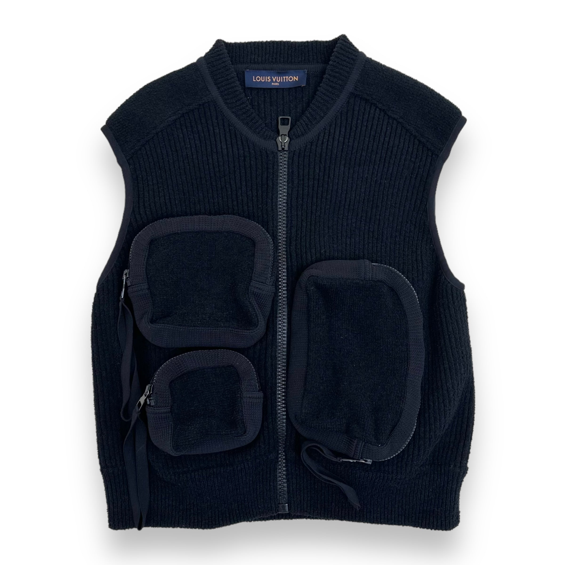 LOUIS VUITTON X VIRGIL ABLOH MULTI POCKET 3D GILET VEST JACKET BLACK L