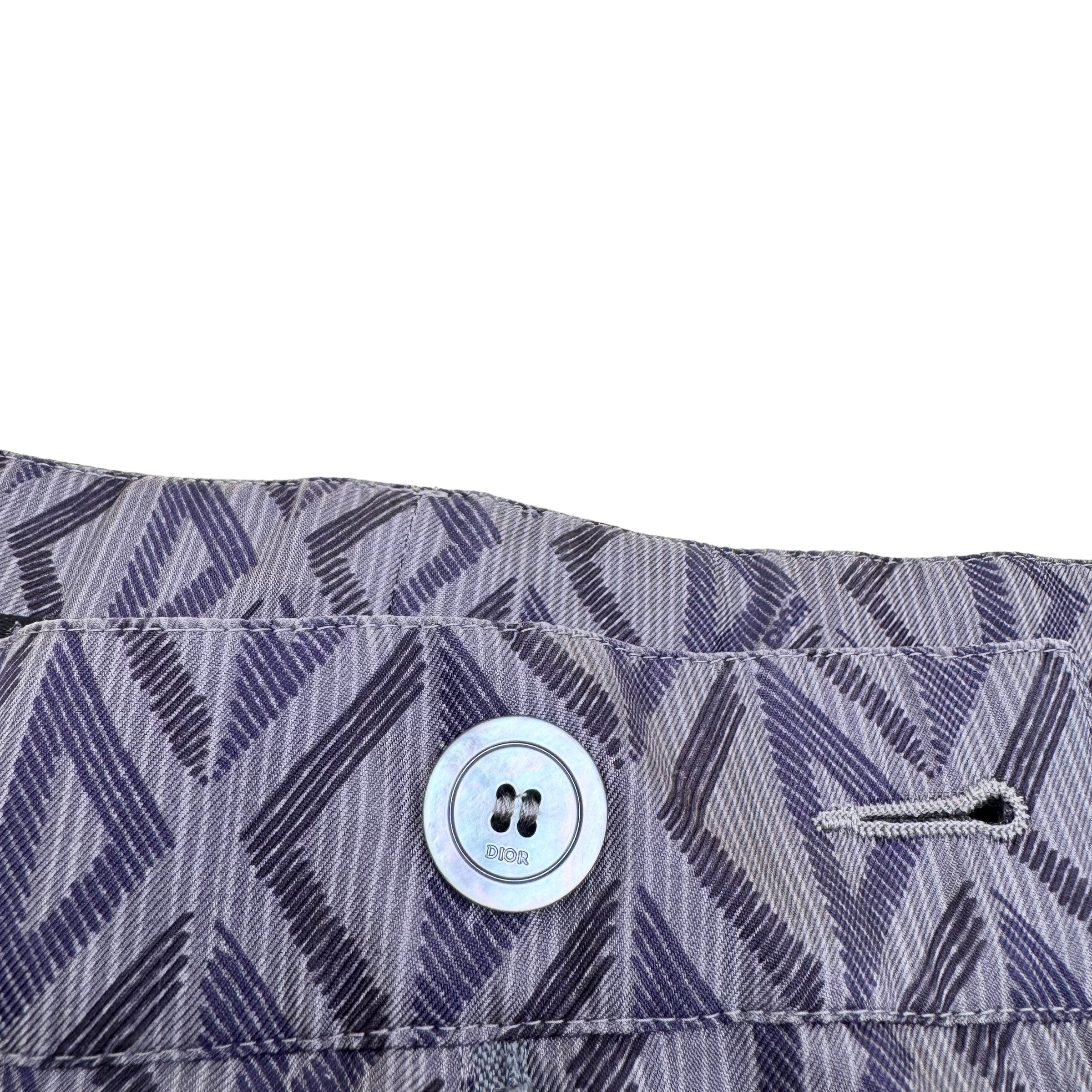 DIOR CD DIAMOND SILK BERMUDA SHORTS GREY XXL