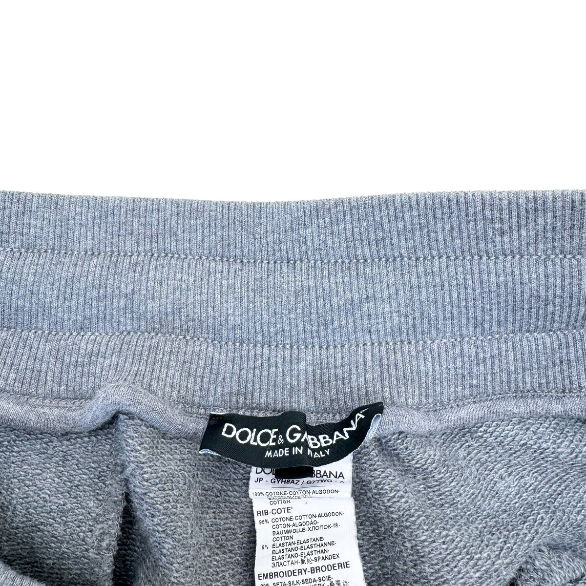 DOLCE & GABBANA PATCH LOGO SWEATPANTS GREY XL