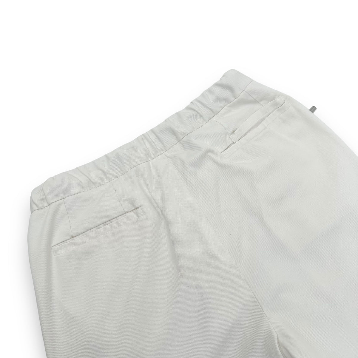 THOM SWEENEY COTTON-BLEND DRAWSTRING TROUSERS WHITE L