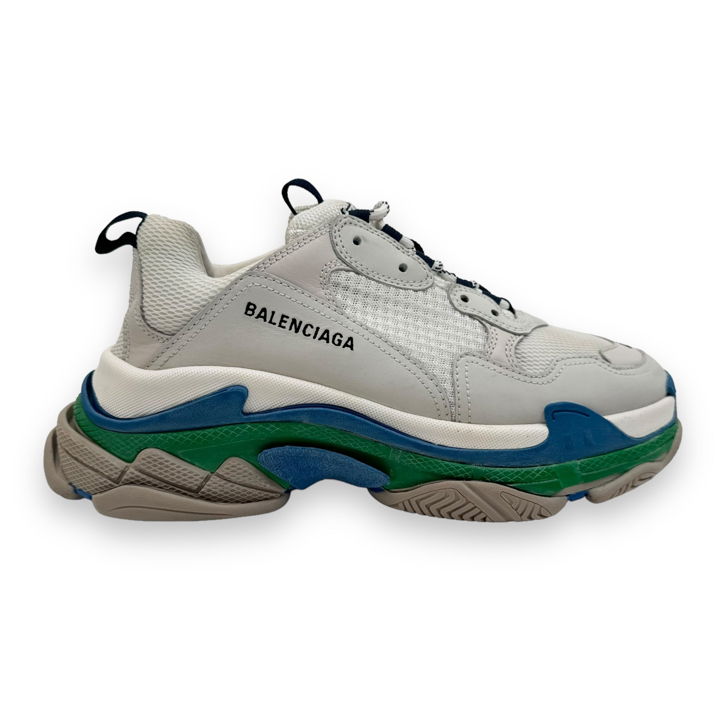 BALENCIAGA TRIPLE S SNEAKER BLUE / GREEN / BEIGE UK8