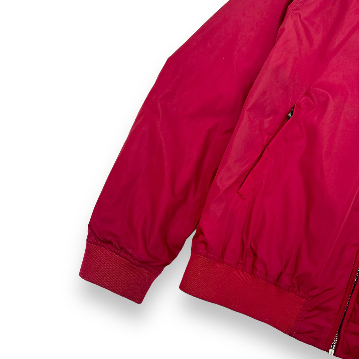 GUCCI GG REVERSIBLE MONOGRAM NYLON BOMBER JACKET BLACK / RED XL