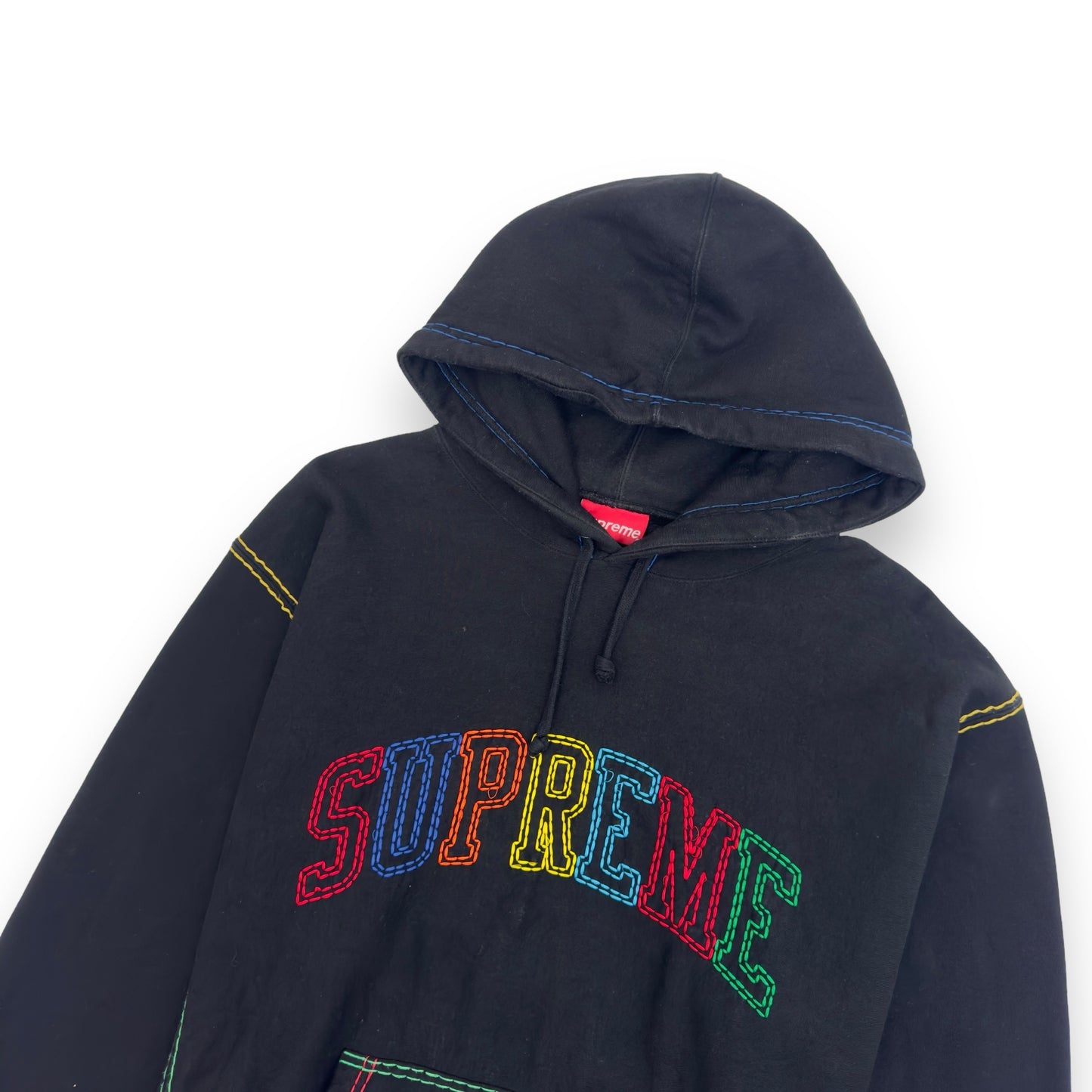 SUPREME FW20 BIG STITCH HOODIE BLACK L