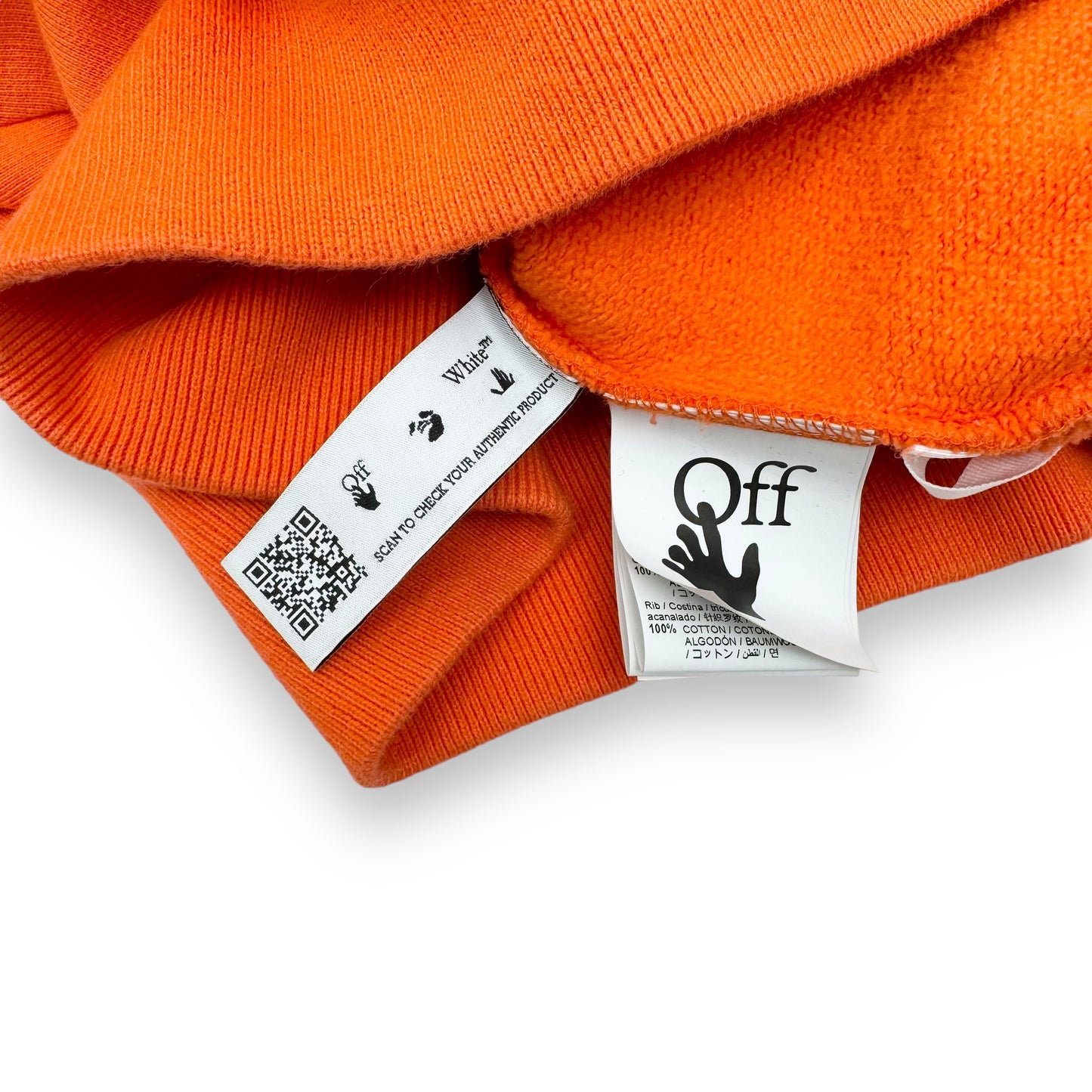 OFF-WHITE ARROW HOODIE ORANGE L