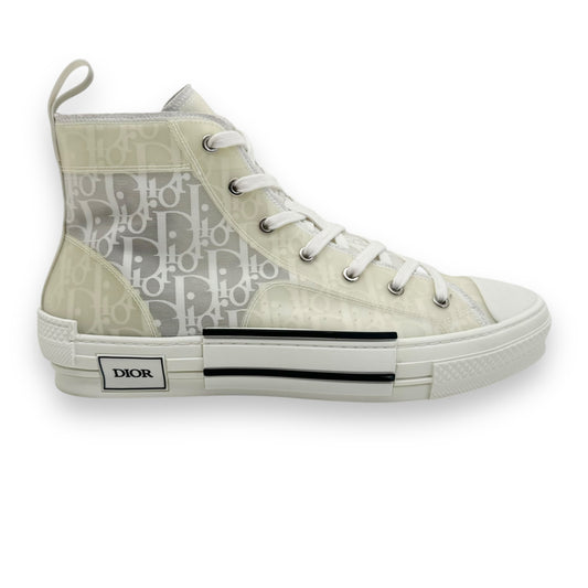 DIOR B23 OBLIQUE HIGH TOP SNEAKER WHITE UK10