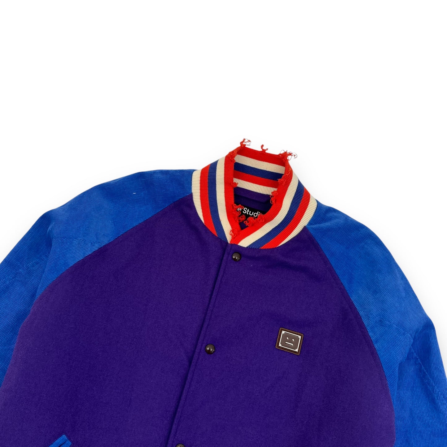 ACNE STUDIOS OCTAN PADDED FACE VARSITY JACKET PURPLE / BLUE L