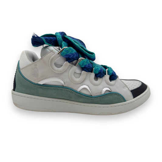 LANVIN CURB SNEAKER WHITE / BLUE UK10