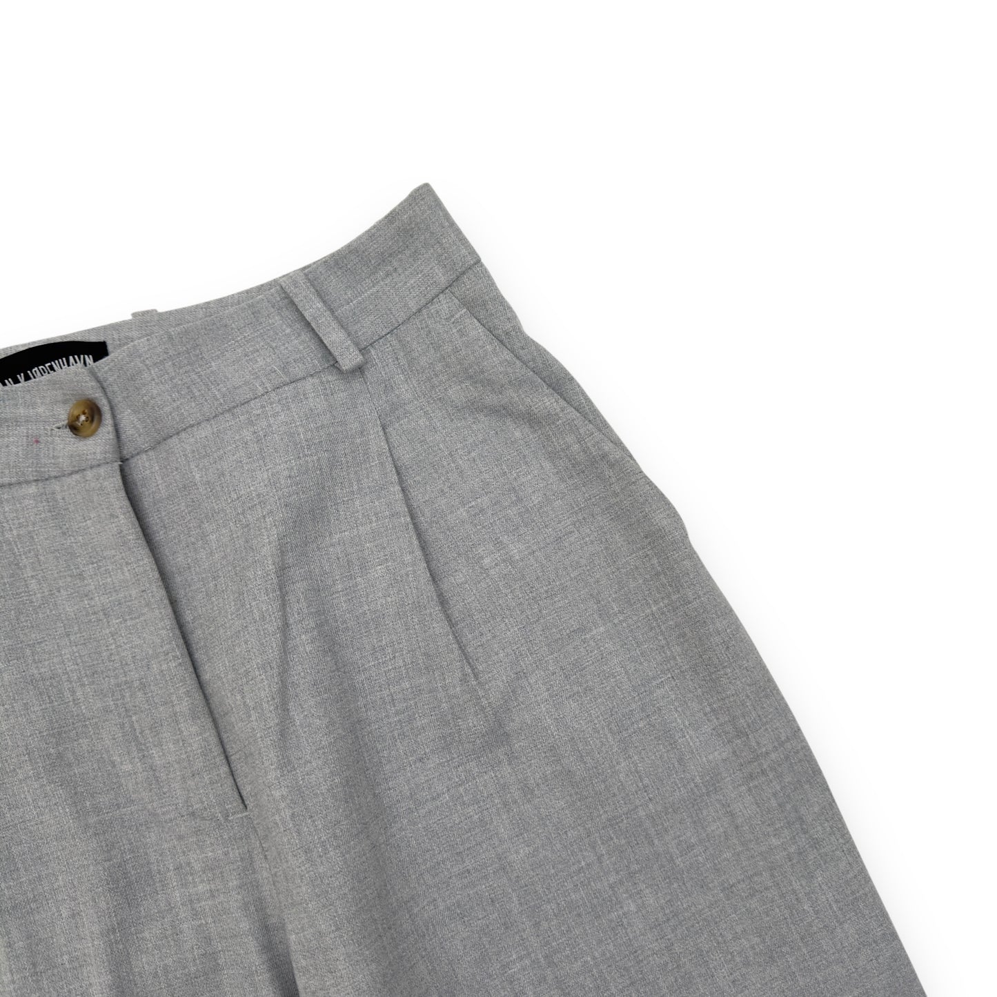 HAN KJØBENHAVN STRAIGHT-LEG TROUSERS GREY W26”