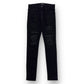 AMIRI MX1 SKINNY FIT LEATHER PATCH DENIM JEANS BLACK W32