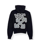 OFF-WHITE CARLOS ARROWS HOODIE BLACK / GREY M
