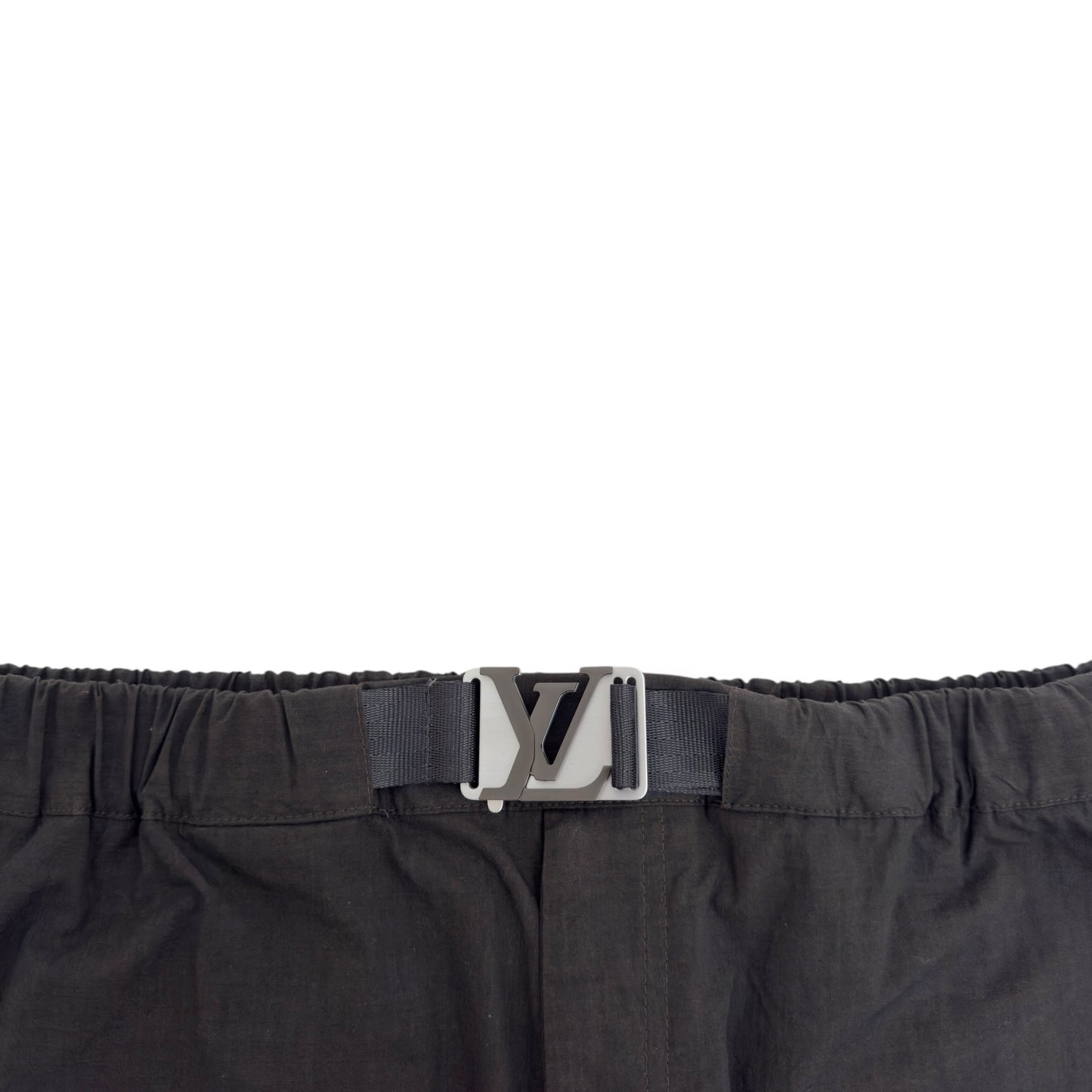 LOUIS VUITTON TECHNICAL BUCKLE TROUSERS DARK GREY FR52 / L