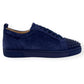 CHRISTIAN LOUBOUTIN LOUIS JUNIOR SPIKE SUEDE SNEAKER NAVY BLUE 43 / UK9