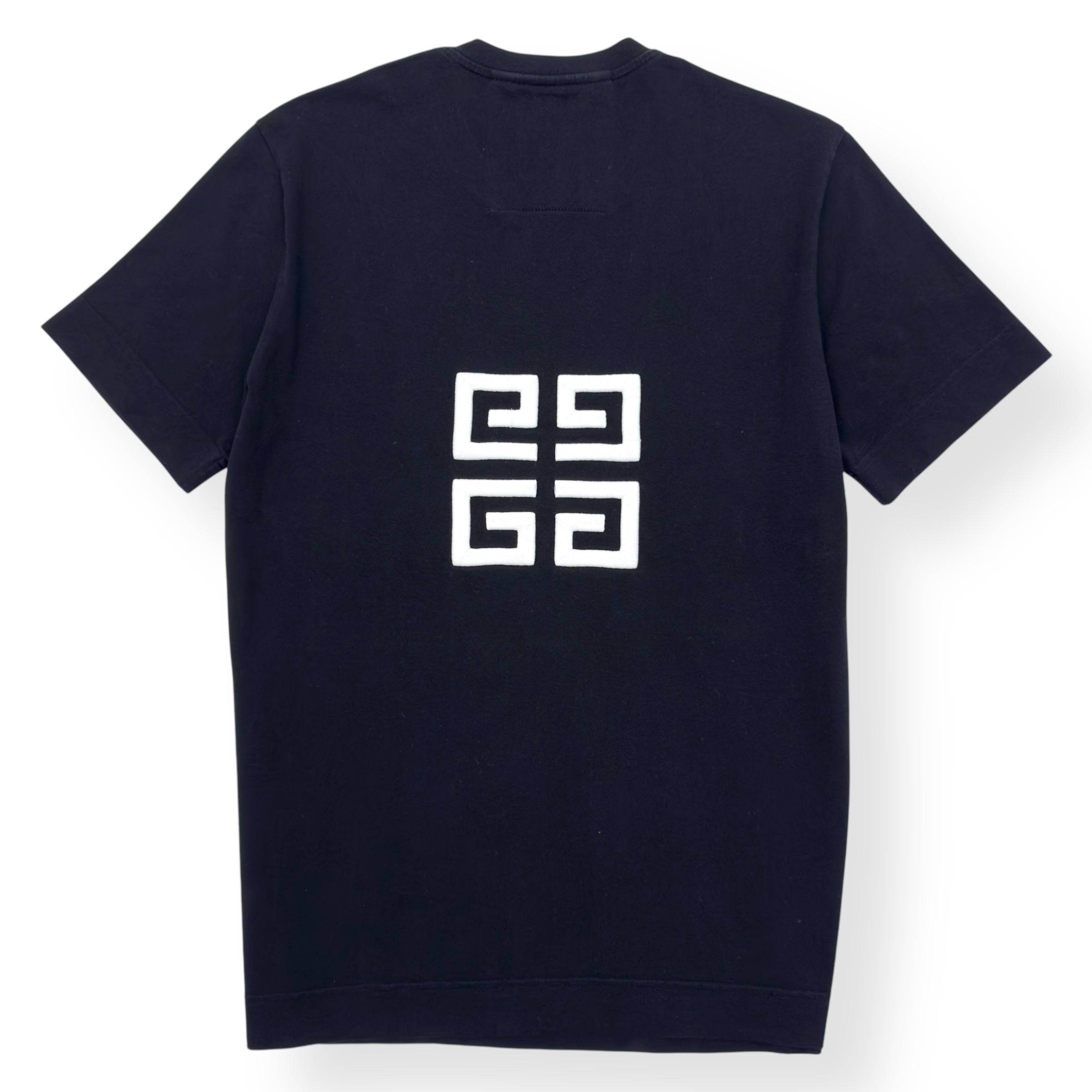 GIVENCHY LOGO EMBROIDERED T-SHIRT BLACK / WHITE L