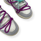 NIKE X OFF-WHITE WOMENS DUNK LOW SNEAKER LOT 45 / 50 GREY / PURPLE UK5