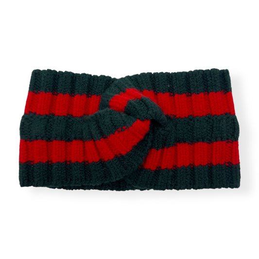 GUCCI WOOL WEB HEADBAND GREEN / RED S