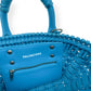 BALENCIAGA BISTRO RECYCLED NYLON BASKET BAG BLUE XXS