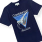 CASABLANCA LOGO PRINT T-SHIRT NAVY M