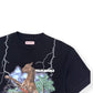 PALM ANGELS BURNING COWBOY COTTON T-SHIRT BLACK S