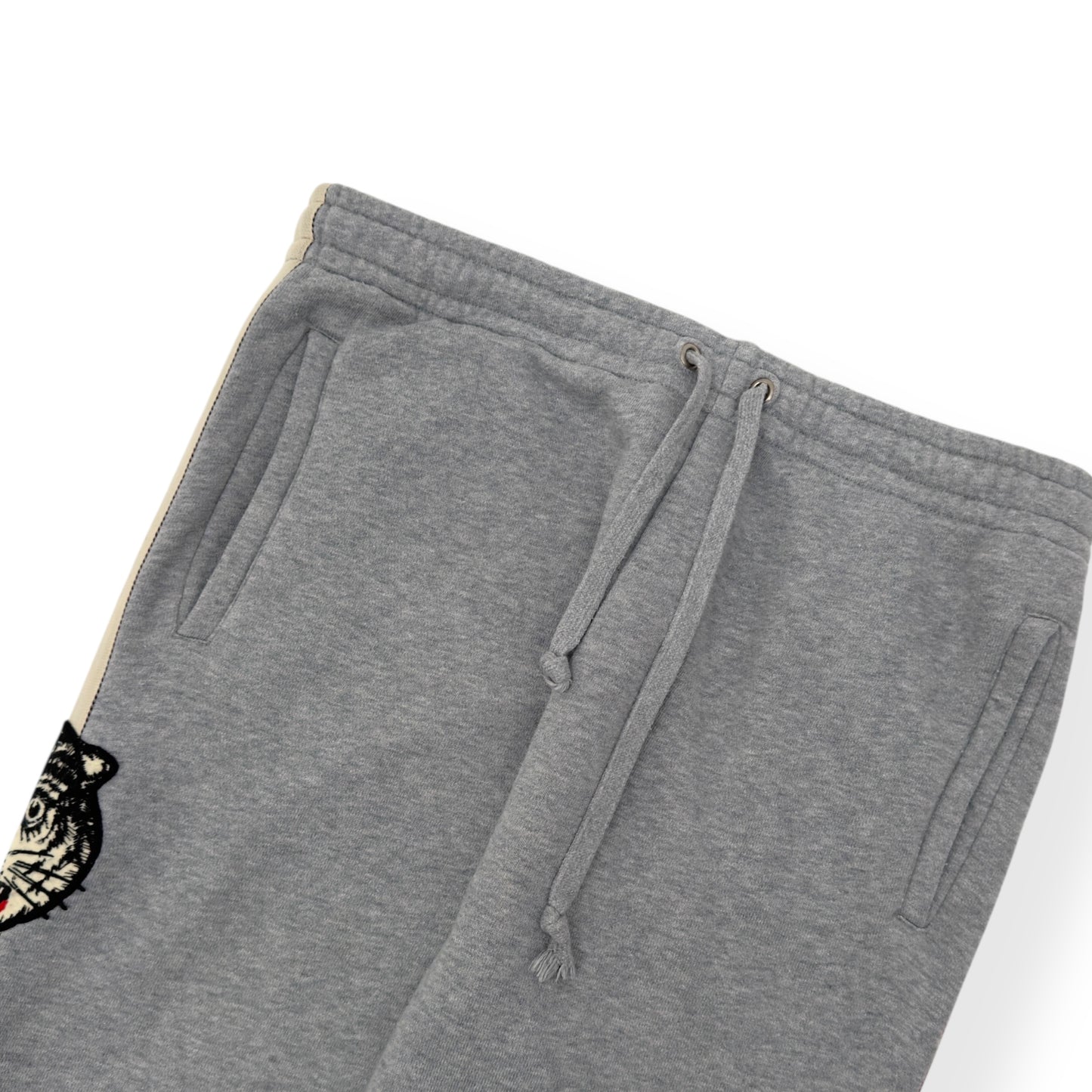 GUCCI COTTON SWEATPANTS GREY / RED M