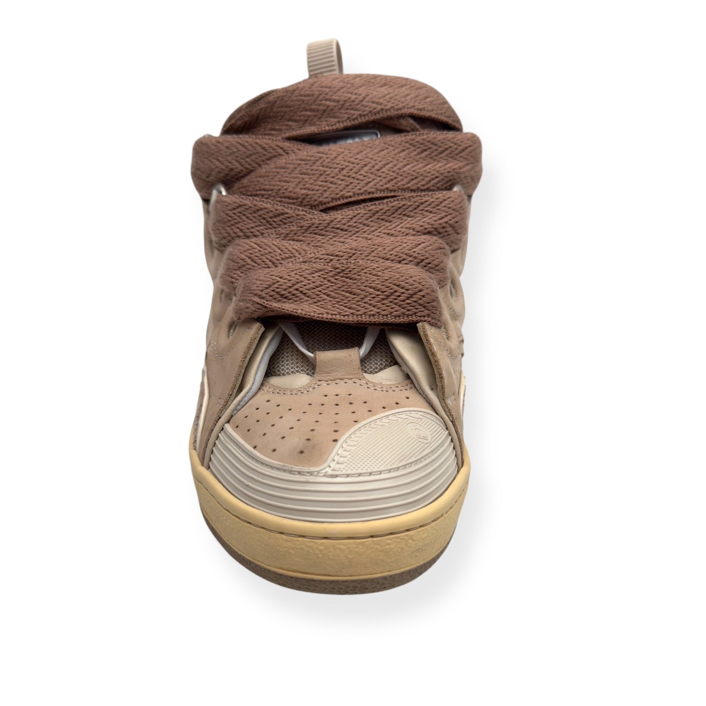 LANVIN LEATHER CURB SNEAKER BEIGE  42 / UK8