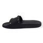 VALENTINO GARAVANI ROCKSTUD RUBBER SLIDES BLACK / SILVER 38 / UK5