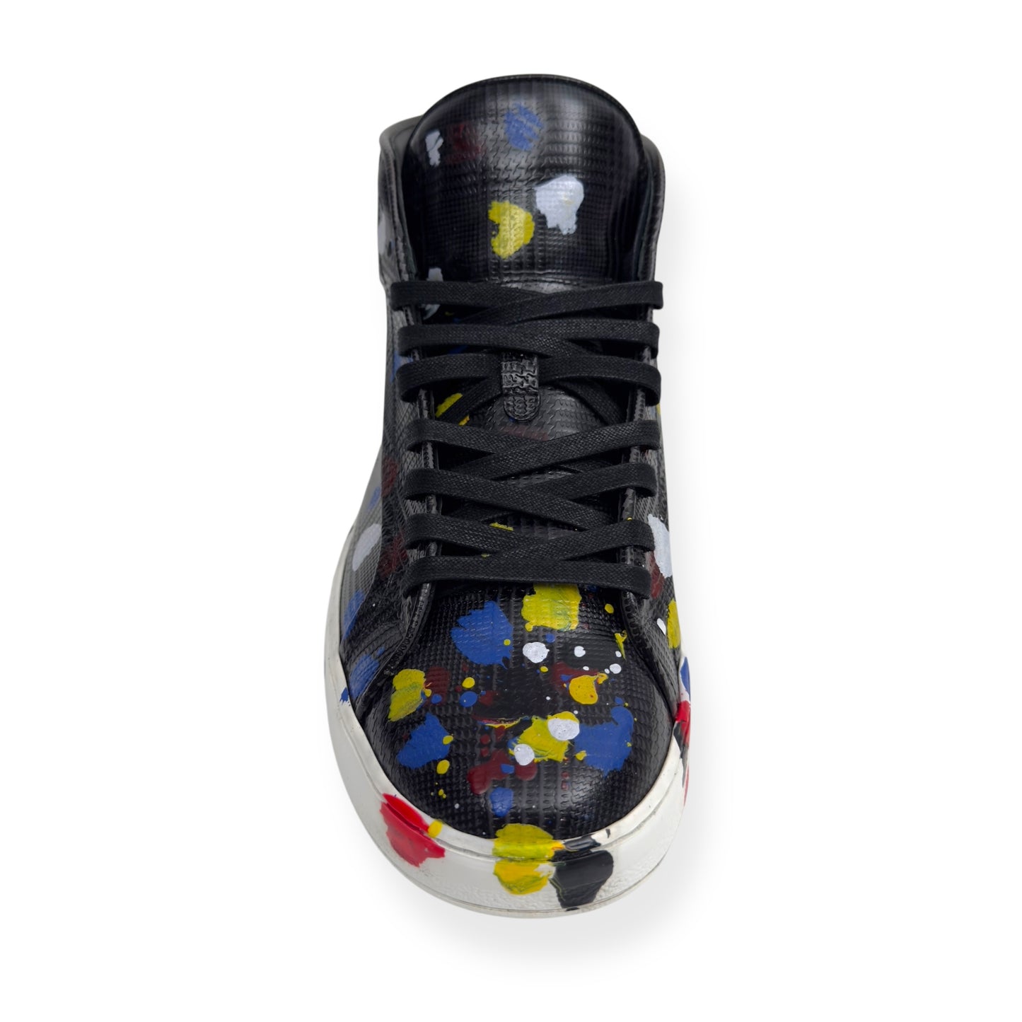 DIOR HOMME HIGH-TOP B06 PAINT SPLATTER SNEAKER BLACK UK8